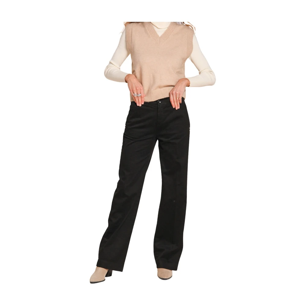 Mason's Damen Schwarz Hosen, K, Sgröße: