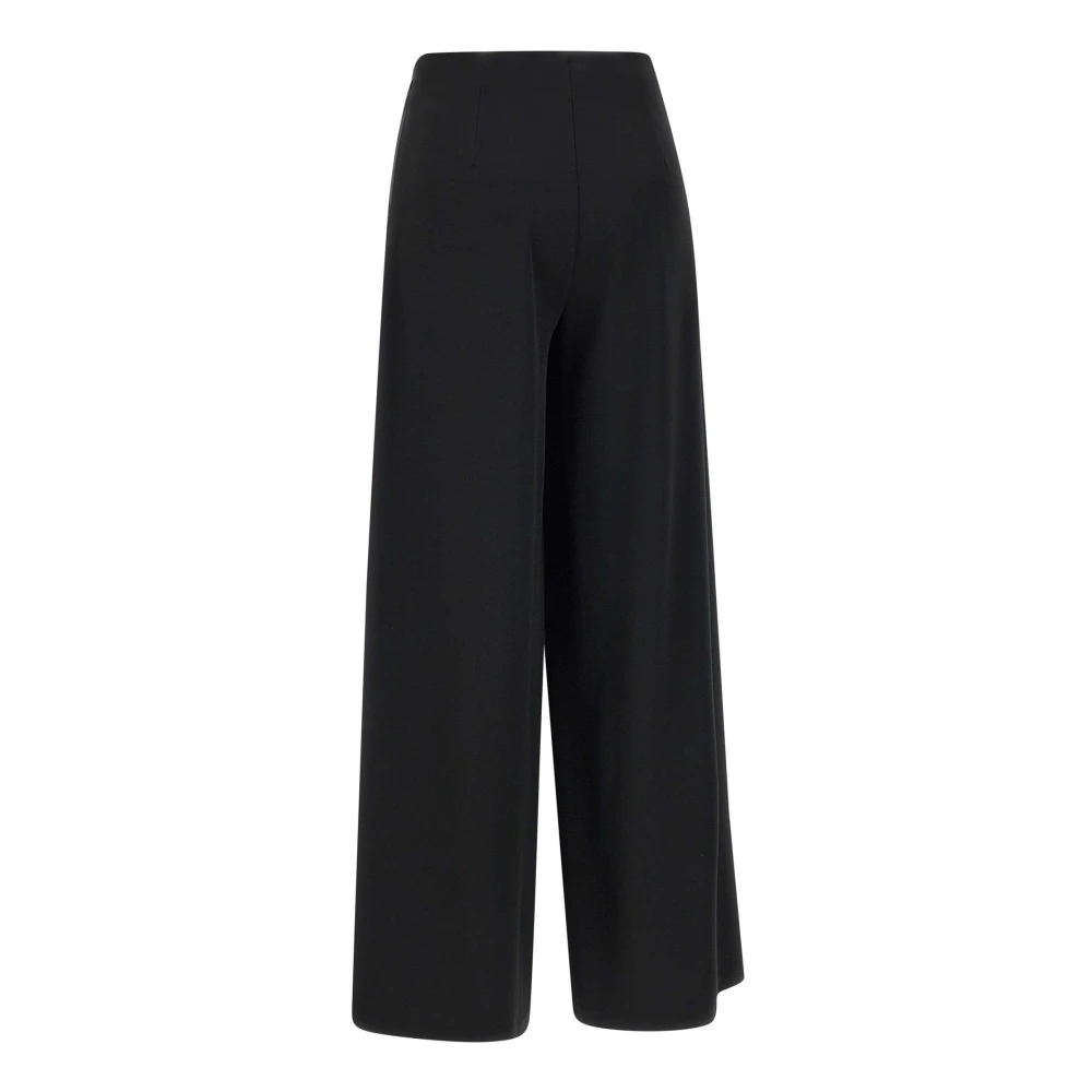 Kaos Crepe Stretch Zwarte Broek Black Dames