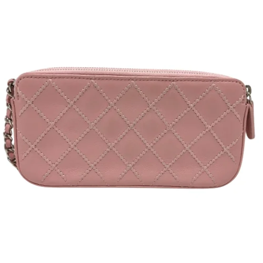 Chanel Vintage Pre-owned Leather chanel-bags Pink Dames