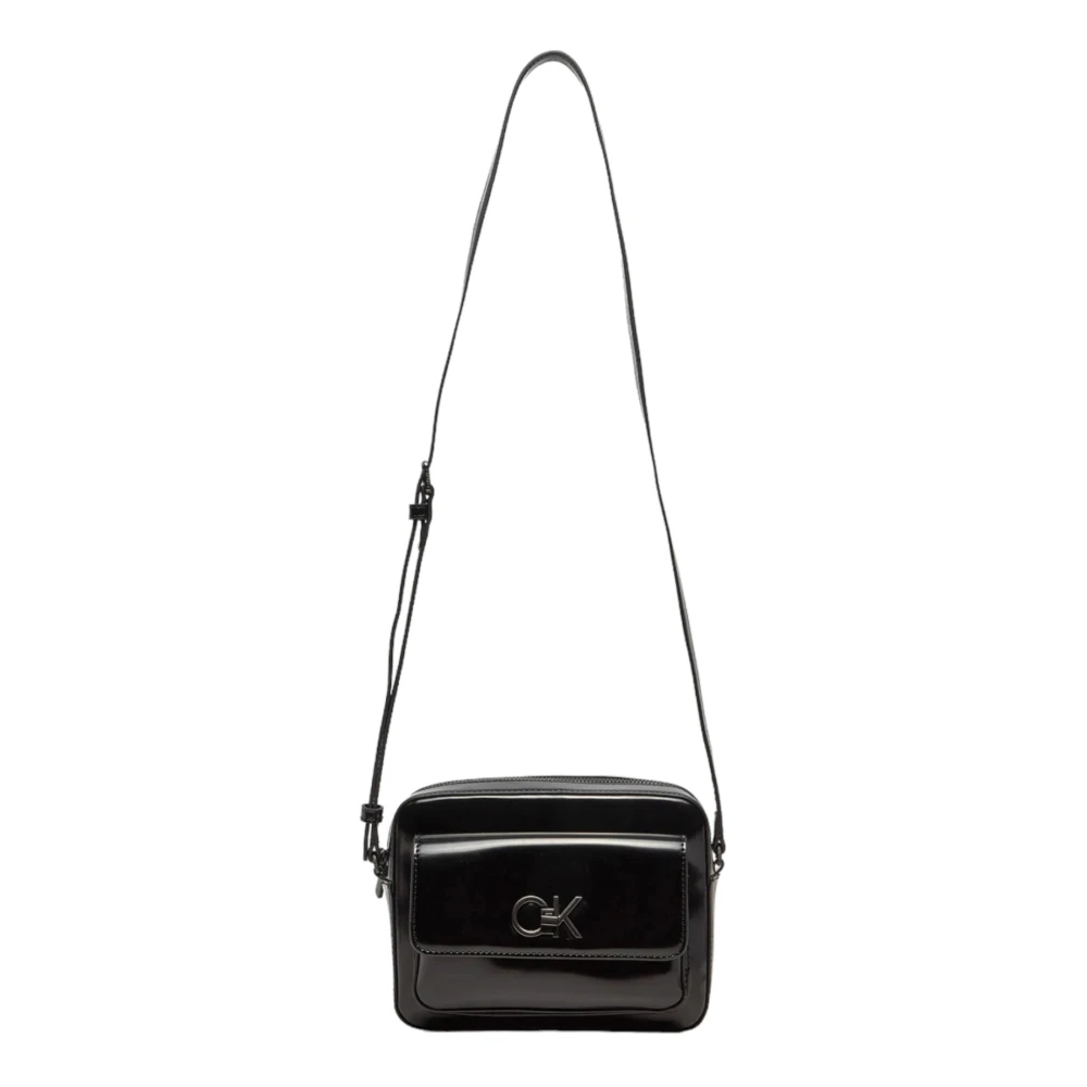 Calvin Klein Zwarte Voorzak Rits Tas Black Dames