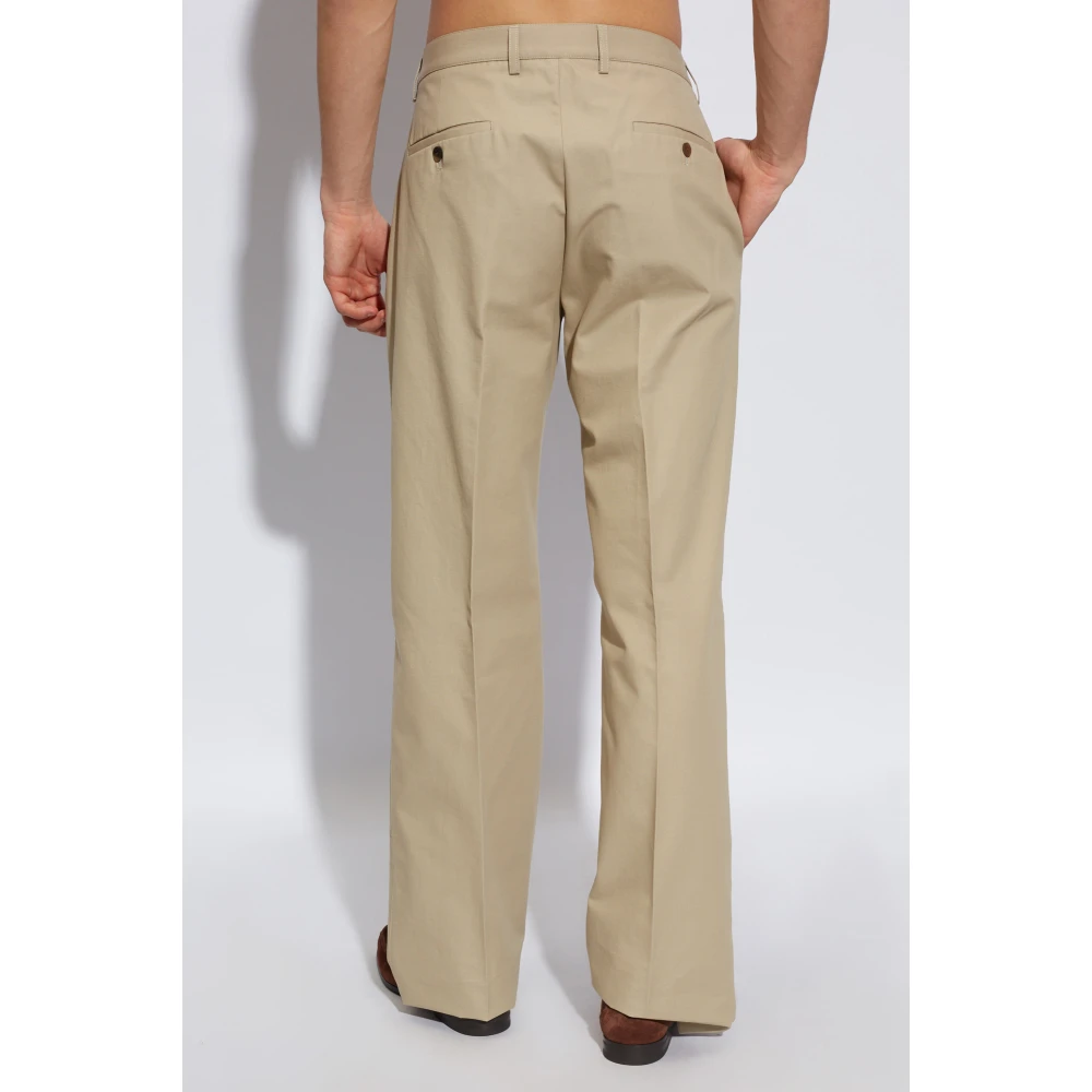 Salvatore Ferragamo Plooivoorpantalon Beige Heren