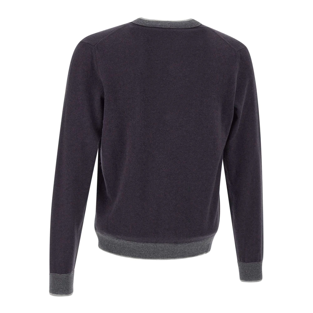 PESERICO Heren Wol Zijde Kasjmier Vest Marineblauw Blue Heren