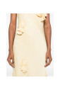 robe-jaune-florale-drapee