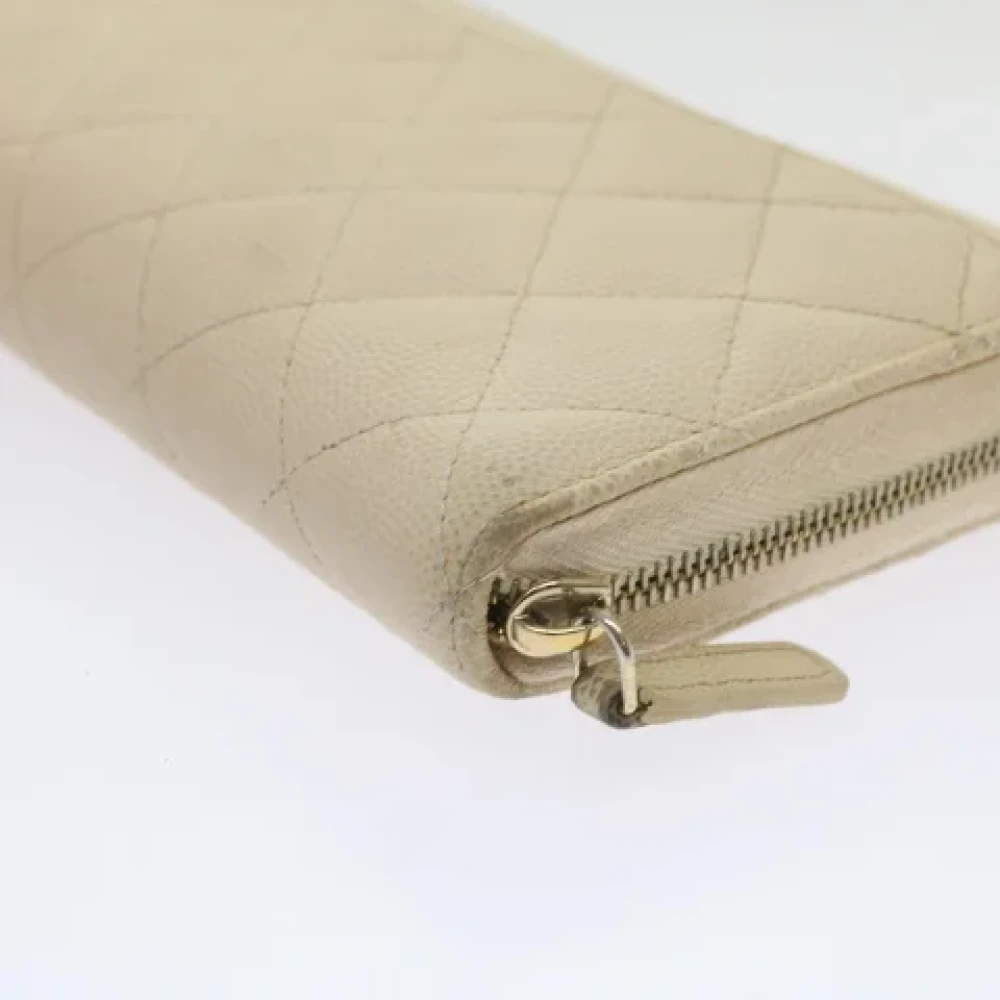 Chanel Vintage Pre-owned Leather wallets White Dames