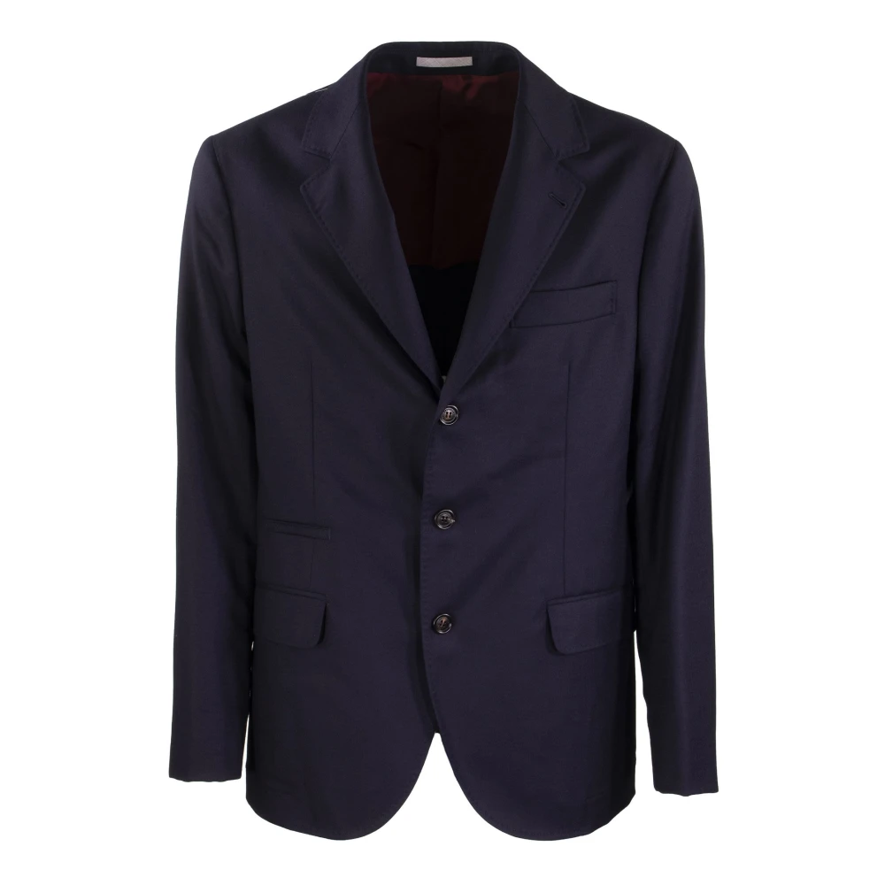 BRUNELLO CUCINELLI Wollen Deconstructed Jas Blue Heren