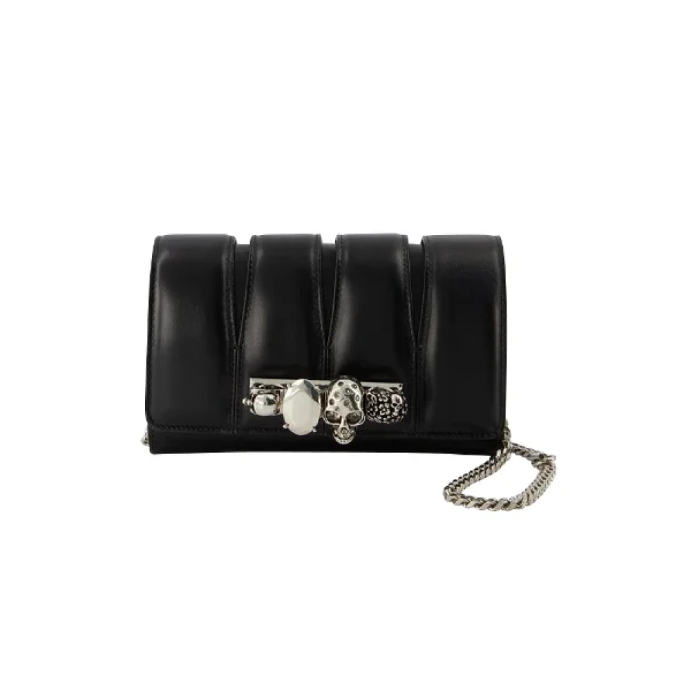 Alexander McQueen Pre-owned Leather clutches Black Dames