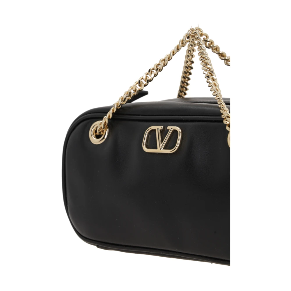 Valentino Garavani Zwarte schoudertas met VLogo-detail Black Dames