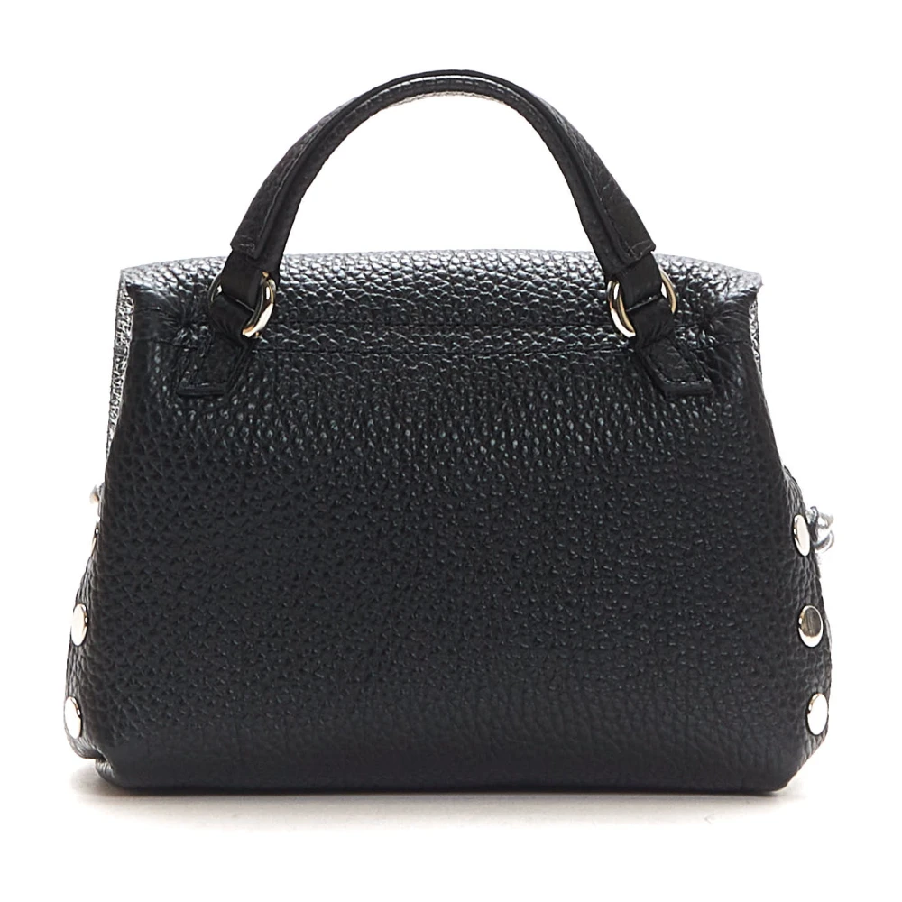 Zanellato Zwarte Schoudertas Elegant en Functioneel Black Dames