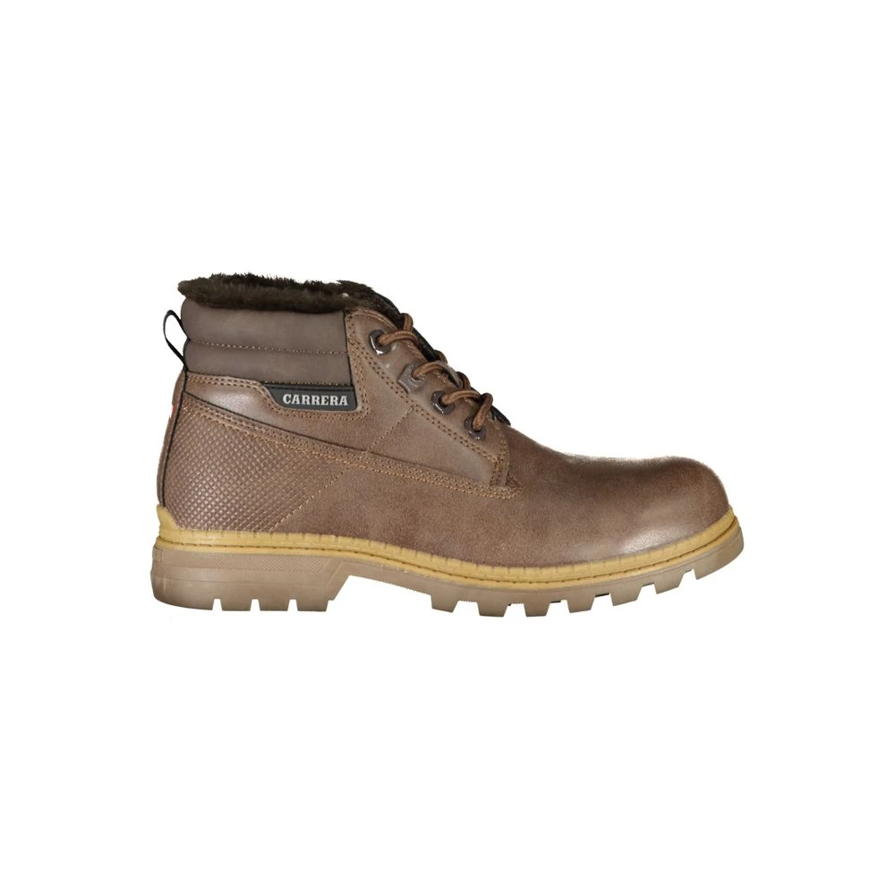 Carrera Women's Brown Elegant Lace-Up Boots With Contrast Details