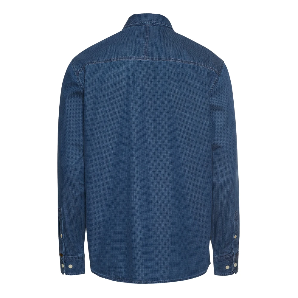 camel active Gedrukt overhemd met lange mouwen Blue Heren