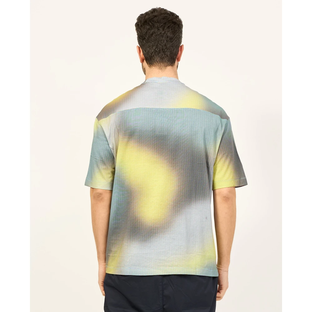 Armani Exchange Heren Holografische Print T-shirt Multicolor Heren