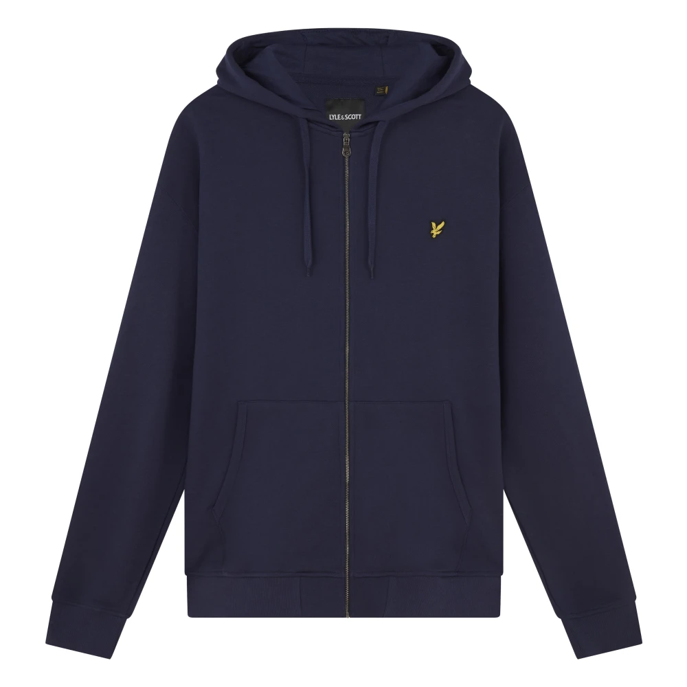 Lyle & Scott Men's Blue Zip Through Hoodie - Zip-Throughs - 2XL - Sweatshirts & Hoodies
