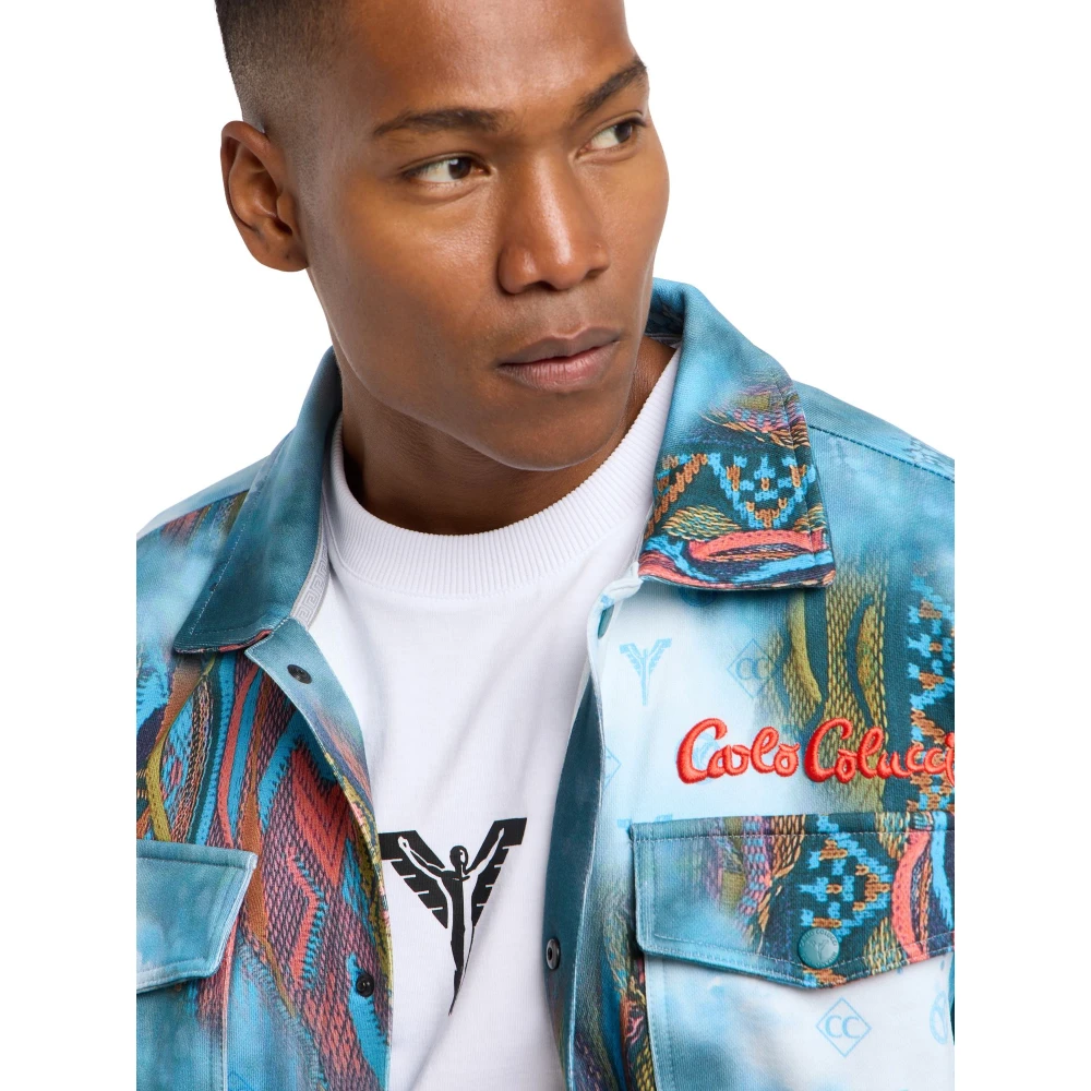 carlo colucci Sprayed Knit Distaso Shirt Multicolor Heren
