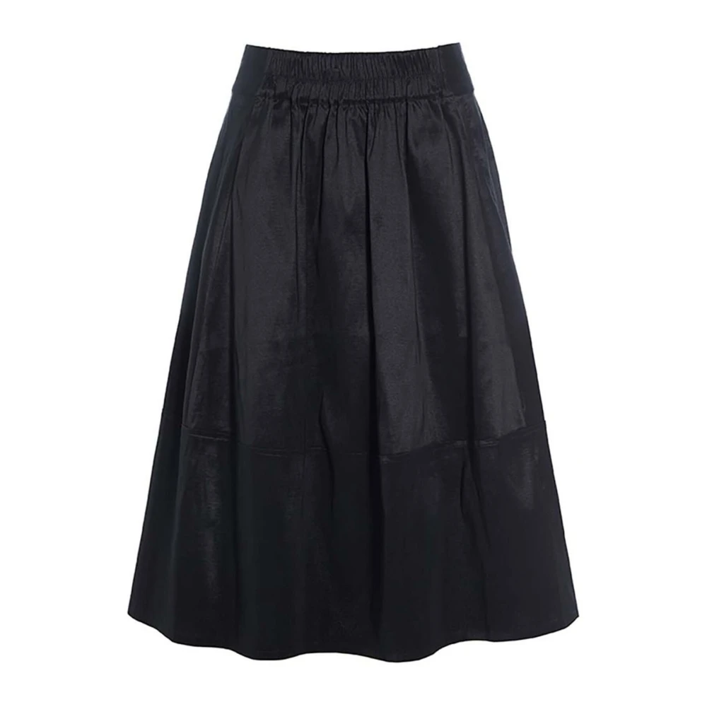 Bitte Kai Rand Zwarte Changeant Stretch Rok Black Dames