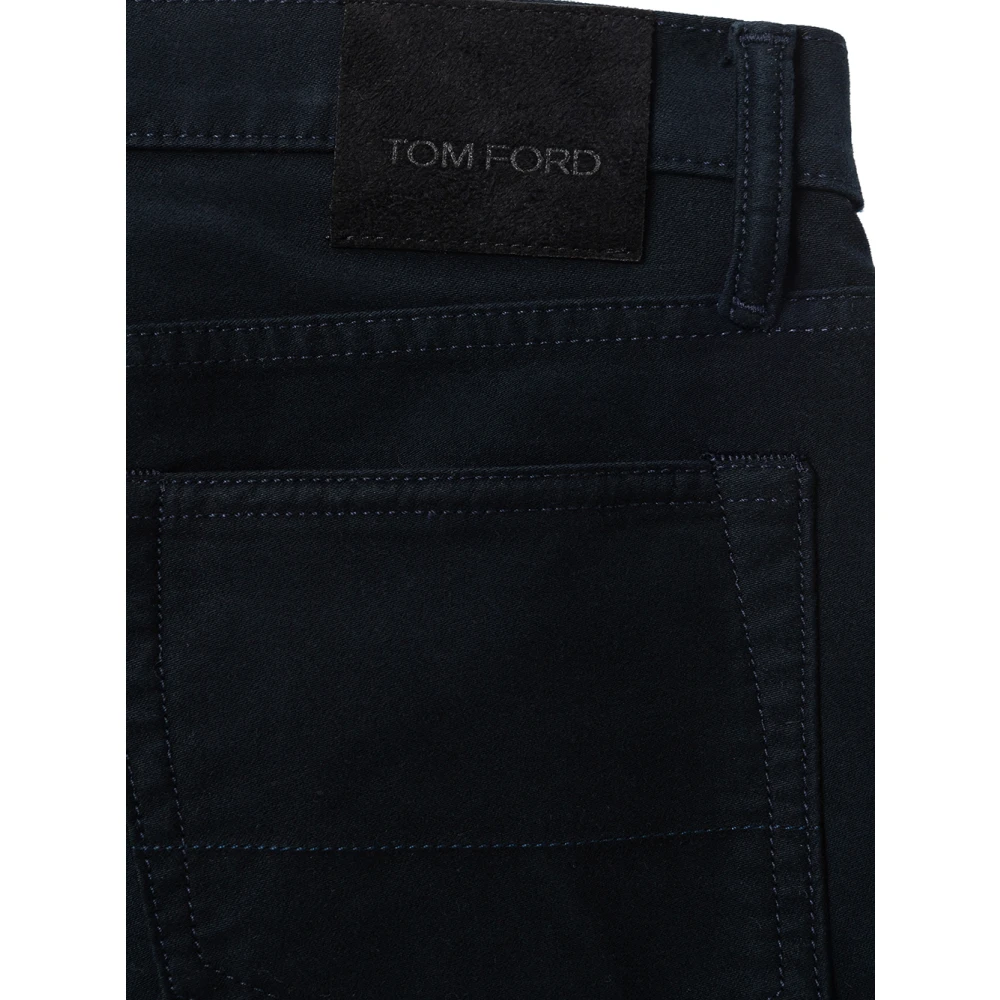 Tom Ford Stretch Five-Pocket Broek Blue Heren