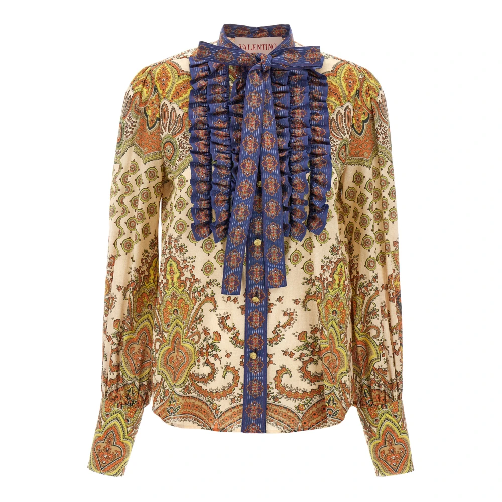 Valentino Garavani Women's Voyage Imaginaire Ruffled Cotton Shirt