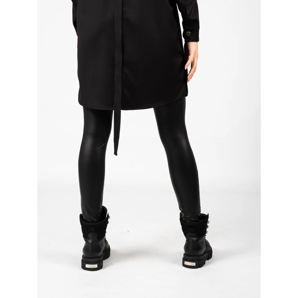 La Haine Inside Us Hoge taille aansluitende leggings met transparante inzetstukken Black Dames