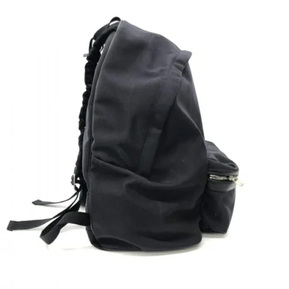 Saint Laurent Vintage Pre-owned Fabric backpacks Black Dames