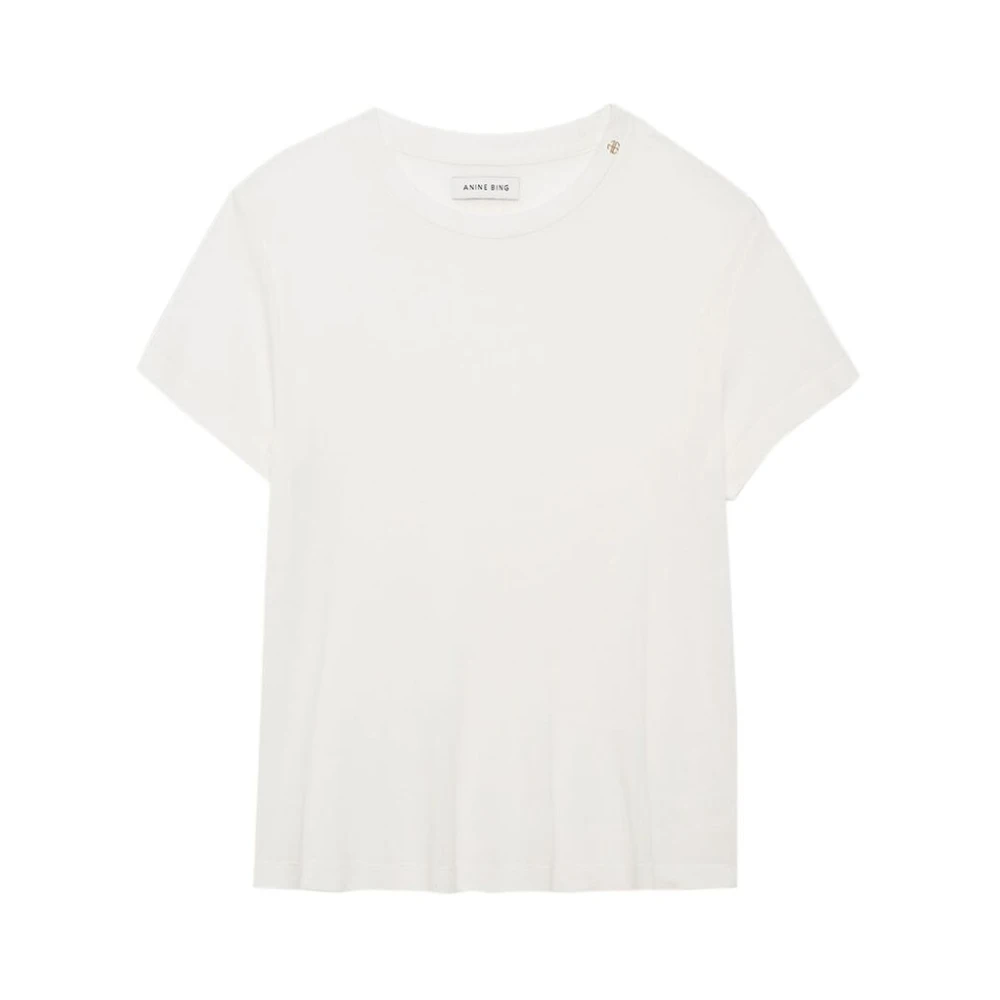 Anine Bing Off-White Modal Cashmere Blend T-Shirt White Dames