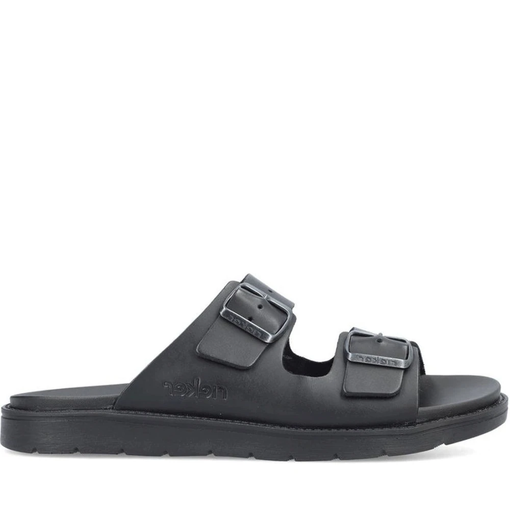Rieker Men's Black Sliders, 7 Uk, Open Slippers
