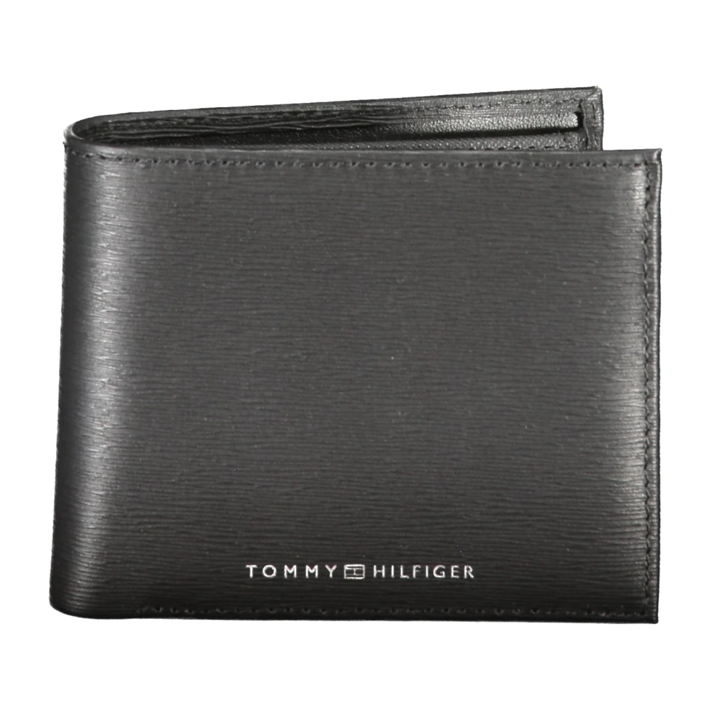 Tommy Hilfiger Heren Portemonnee Zwart Contrast Logo Black Heren