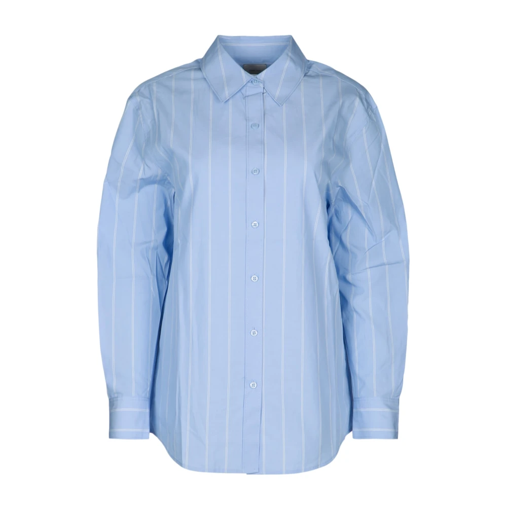 Calvin Klein Klassieke Katoenen Overhemd Regular Fit Blue Dames