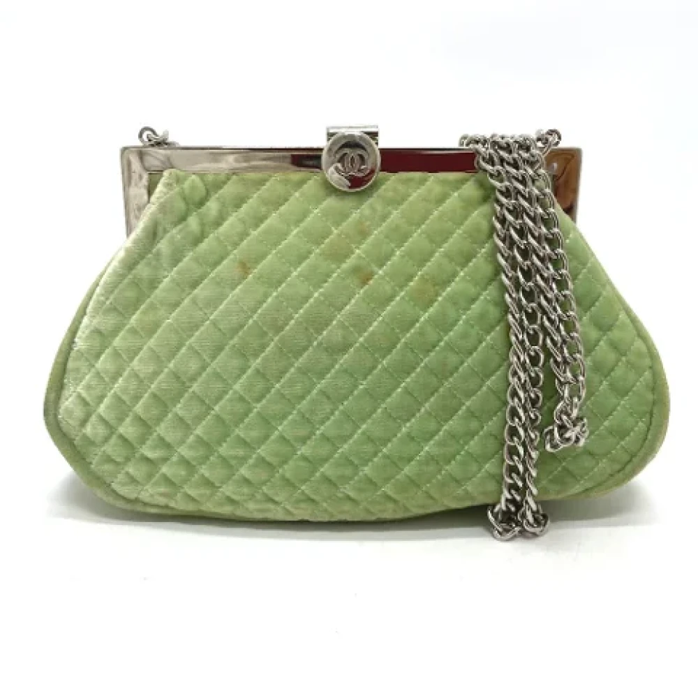 Chanel Vintage Pre-owned Fabric chanel-bags Green Dames