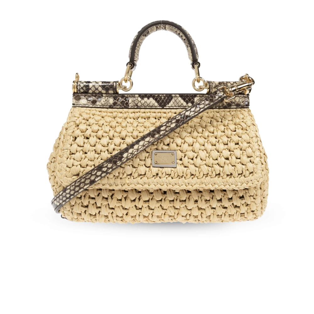 Dolce & Gabbana Sicily Kleine schoudertas Beige Dames