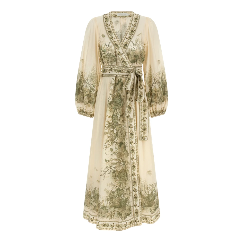 Zimmermann Women's Multicolor Wrap Dresses, Xs, Wanderlust Wrap Midi