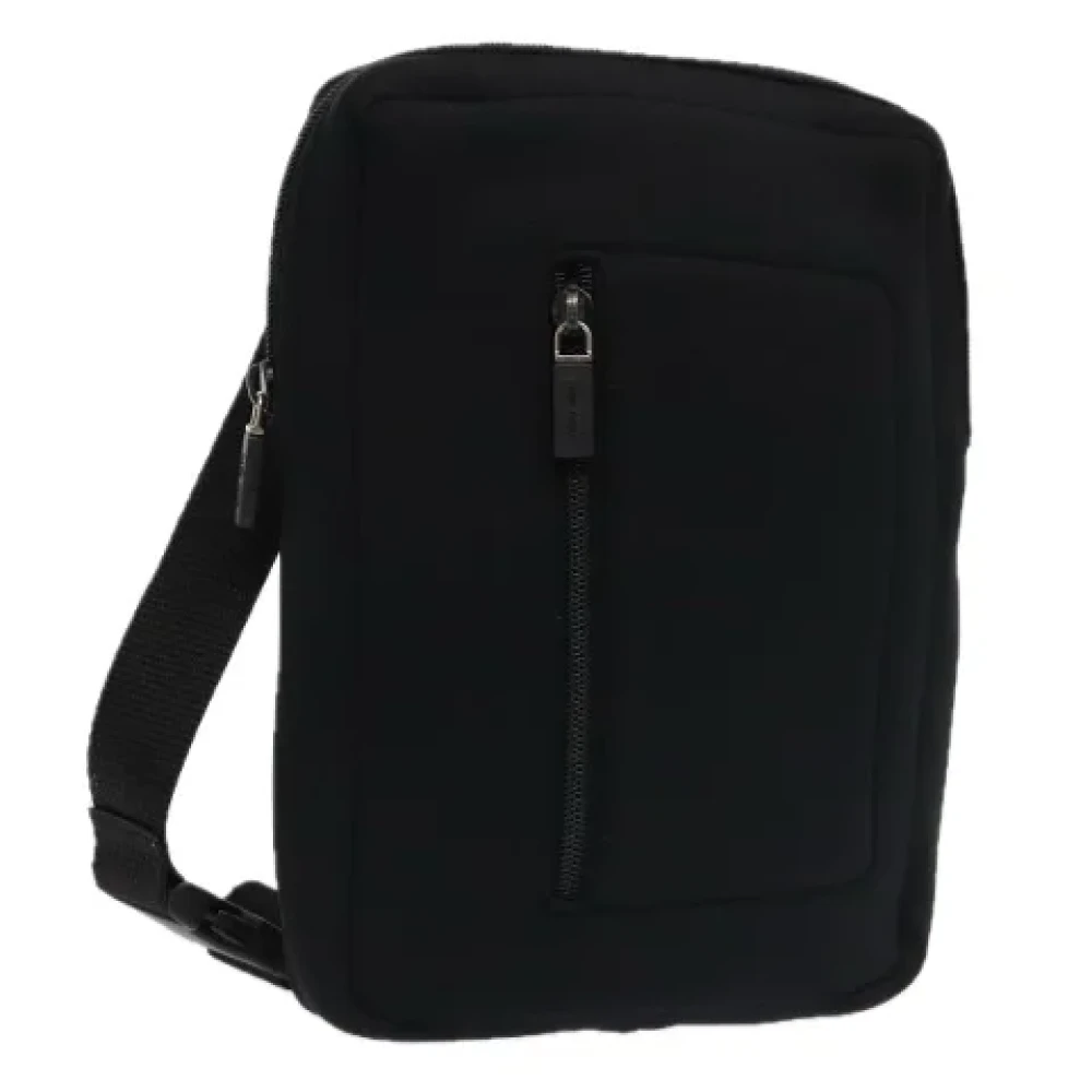 Miu Pre-owned Nylon shoulder-bags Black Dames