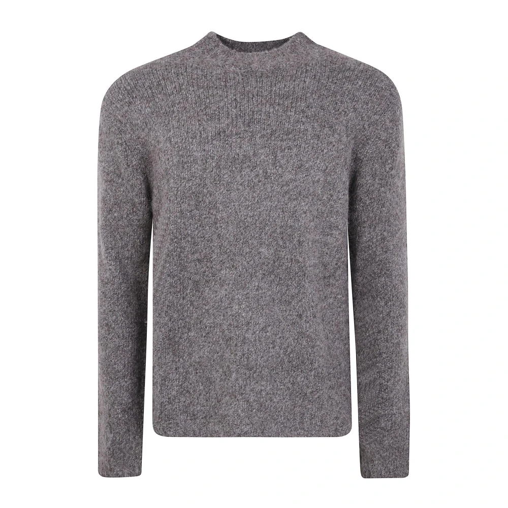 Emporio Armani Uomo Grigio Maglione In Maglia A Collo Alto
