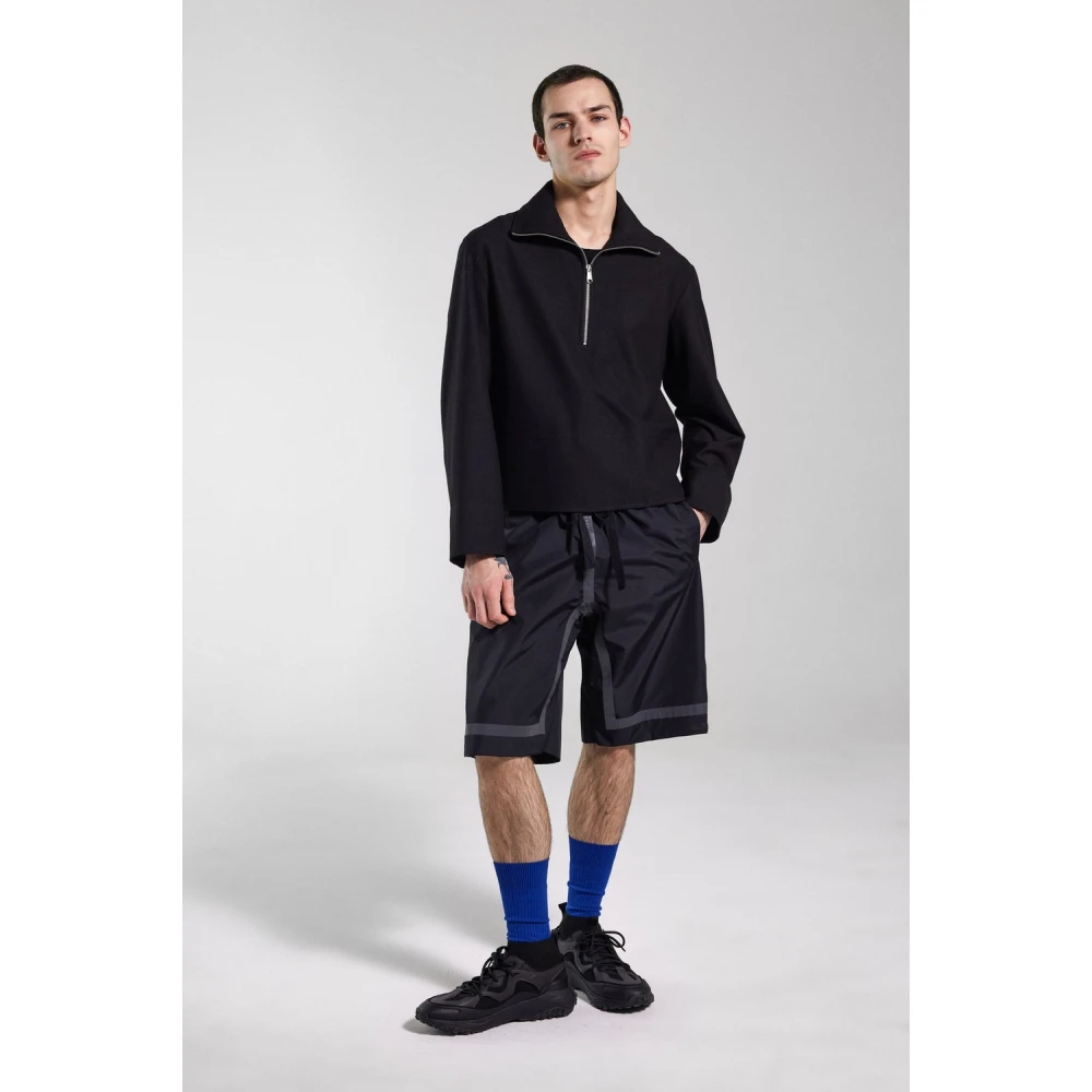Stutterheim Reflecterende Nylon Knielange Shorts Black Heren