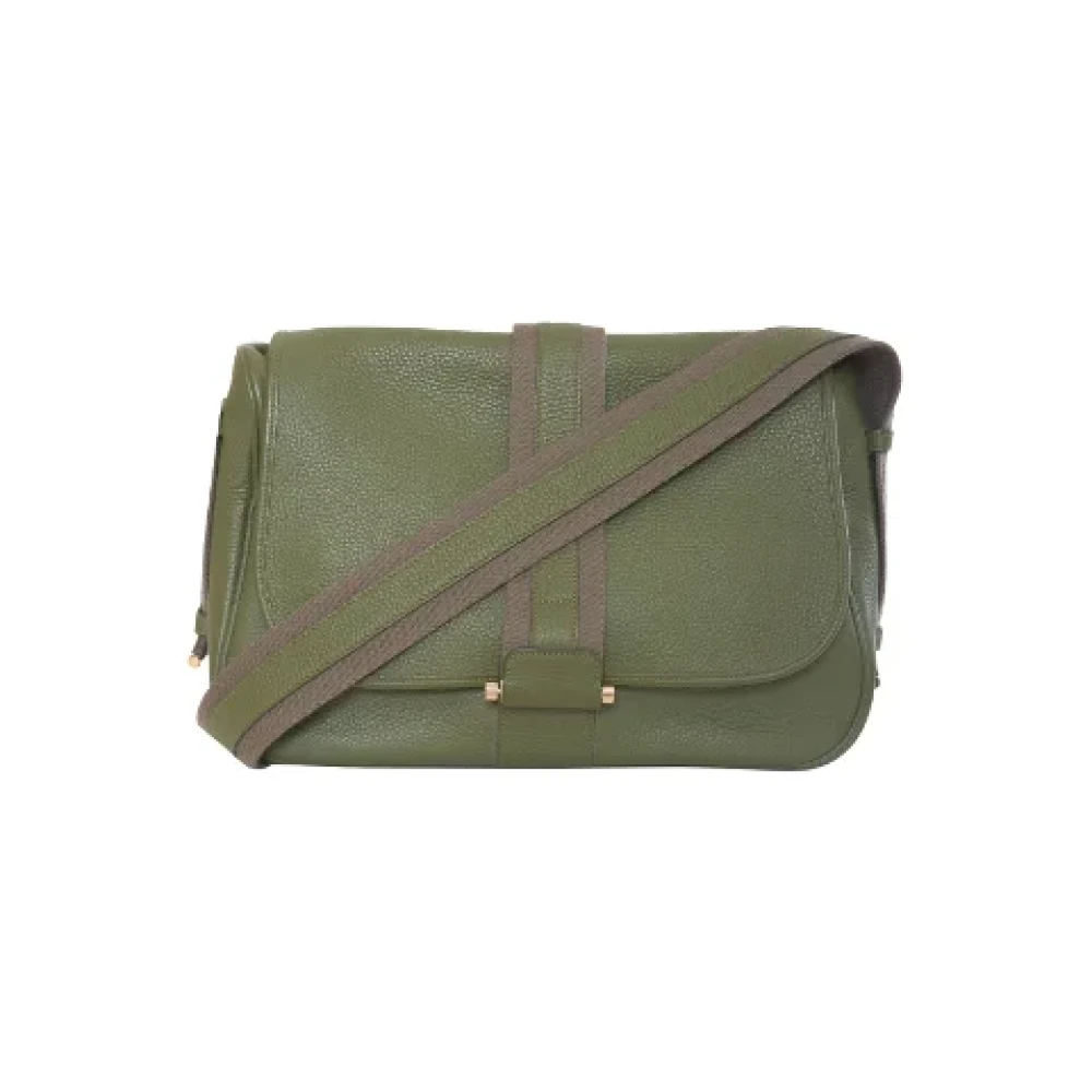 Hermès Vintage Pre-owned Leather shoulder-bags Green Dames