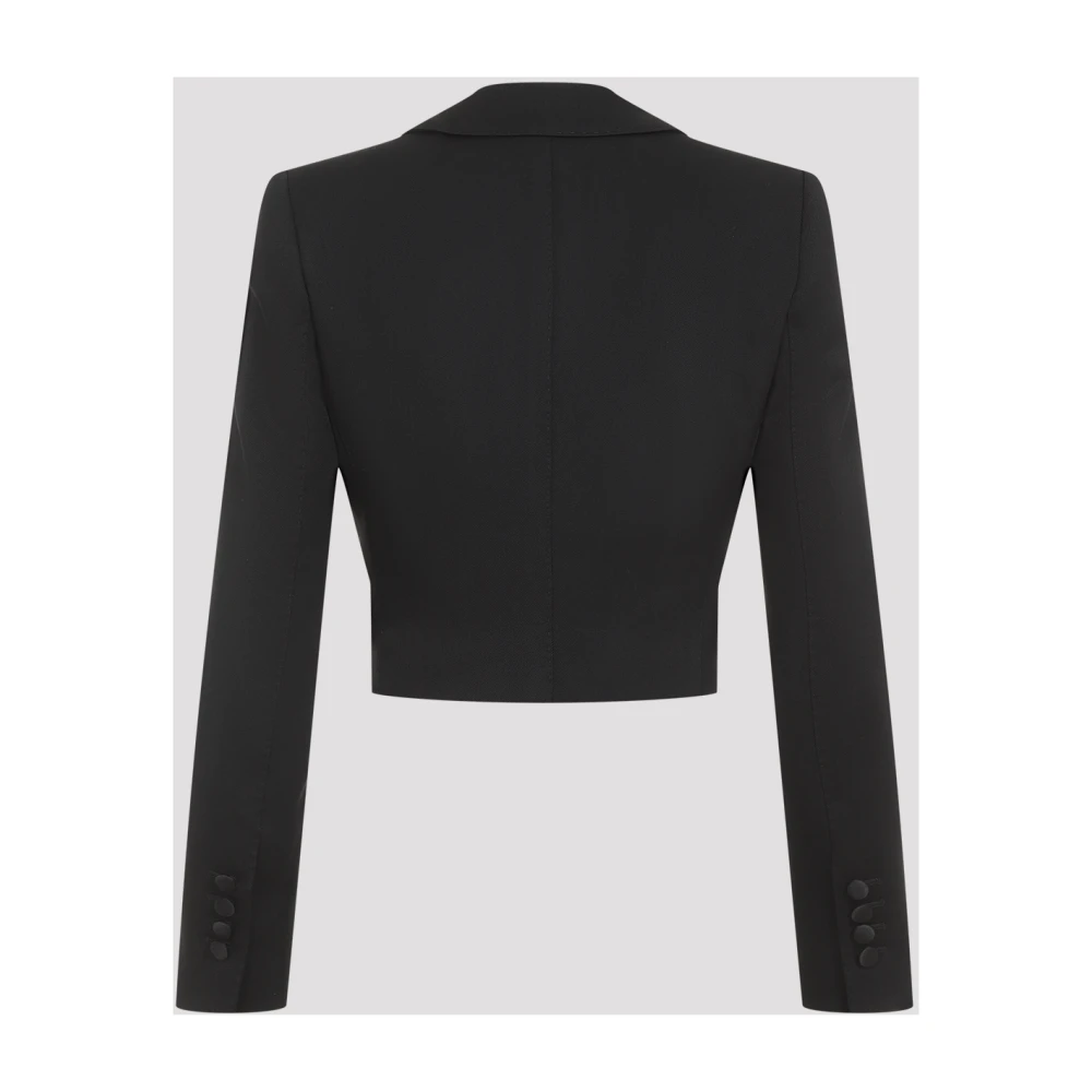 Dolce & Gabbana Zwarte Elegante Jas Damesmode Black Dames