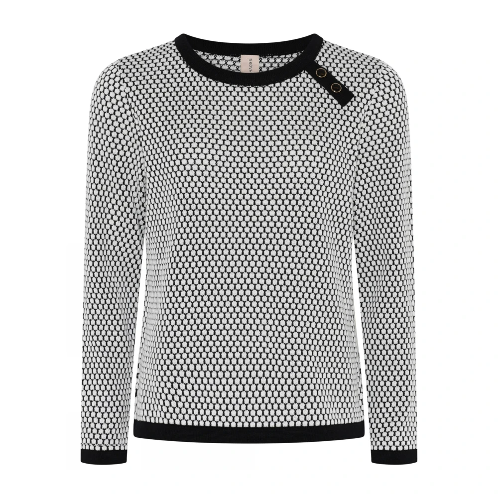 Skovhuus Off-White Sailor Stitch Gebreide Trui White Dames