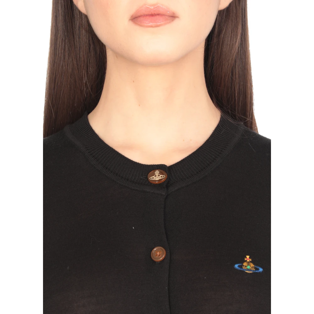 Vivienne Westwood Zwarte Vest met Ronde Halslijn Black Dames