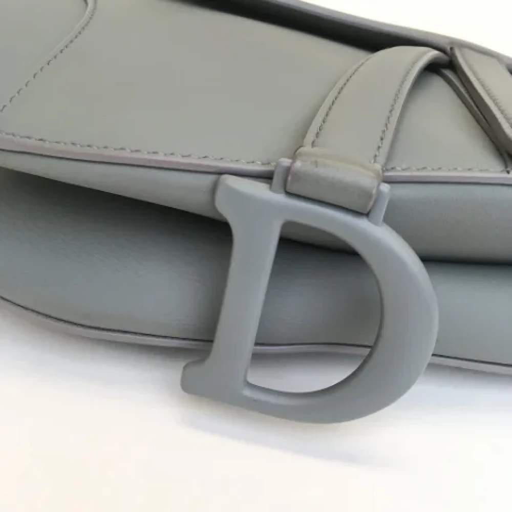 Dior Vintage Pre-owned Leather dior-bags Gray Dames