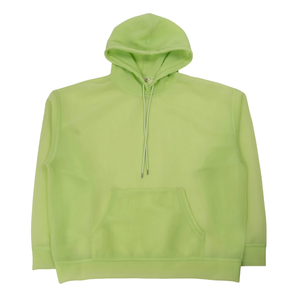 Auralee Doorschijnende Nylon Parka in Limoengroen Green Heren