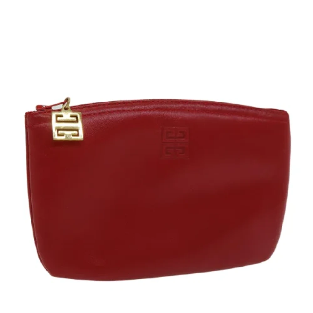 Givenchy Pre-owned Leather pouches Red Dames