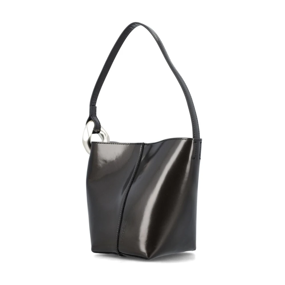 JW Anderson Zwarte Leren Bucket Bag Black Dames