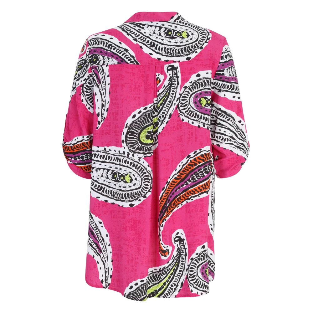Doris S Kleurrijke Paisley Print Blouse Pink Dames