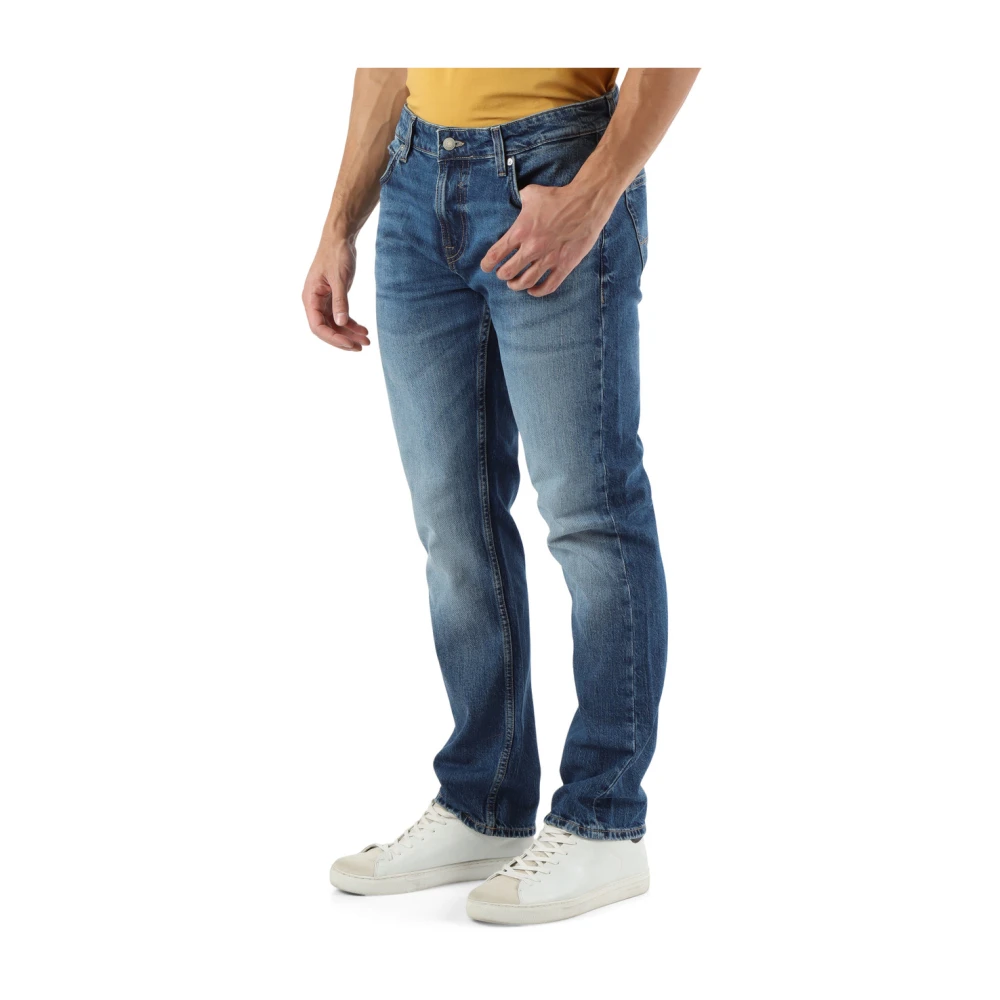 Guess Slim Fit Jeans Vijf Zakken Bewust Versleten Blue Heren