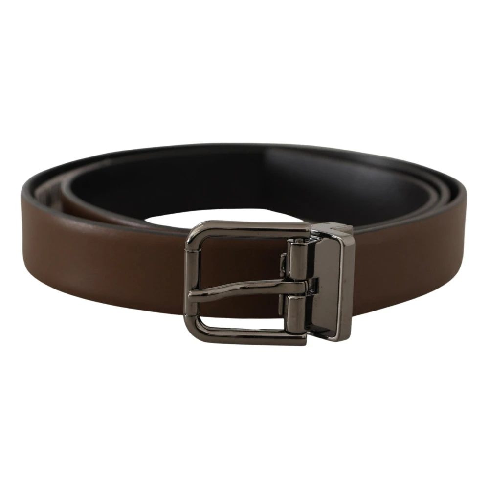Dolce & Gabbana Men's Brown Belts, One Size, Classic Leather Belt