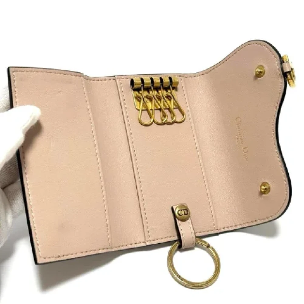 Dior Vintage Pre-owned Leather key-holders Beige Unisex
