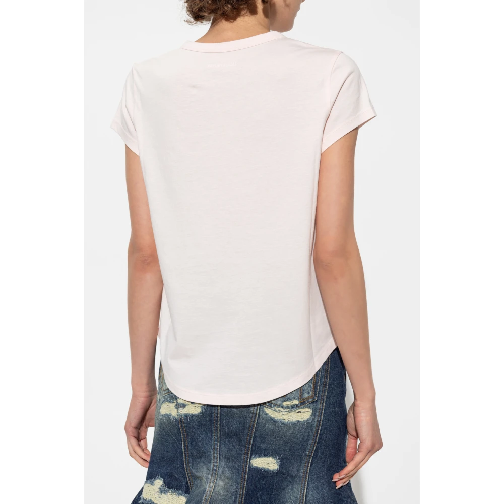 Zadig & Voltaire T-shirt met Woop-logo Pink Dames