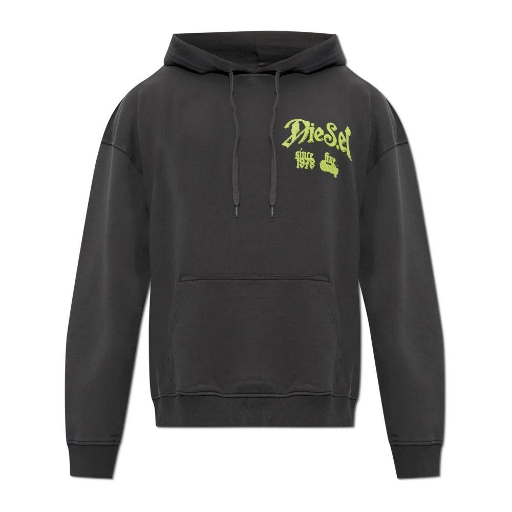 Diesel Mannelijk Zwart Hoodies & Sweatvesten Heren, S, Katoen, S-Boxt-Hood-Aa 2 Hoodie