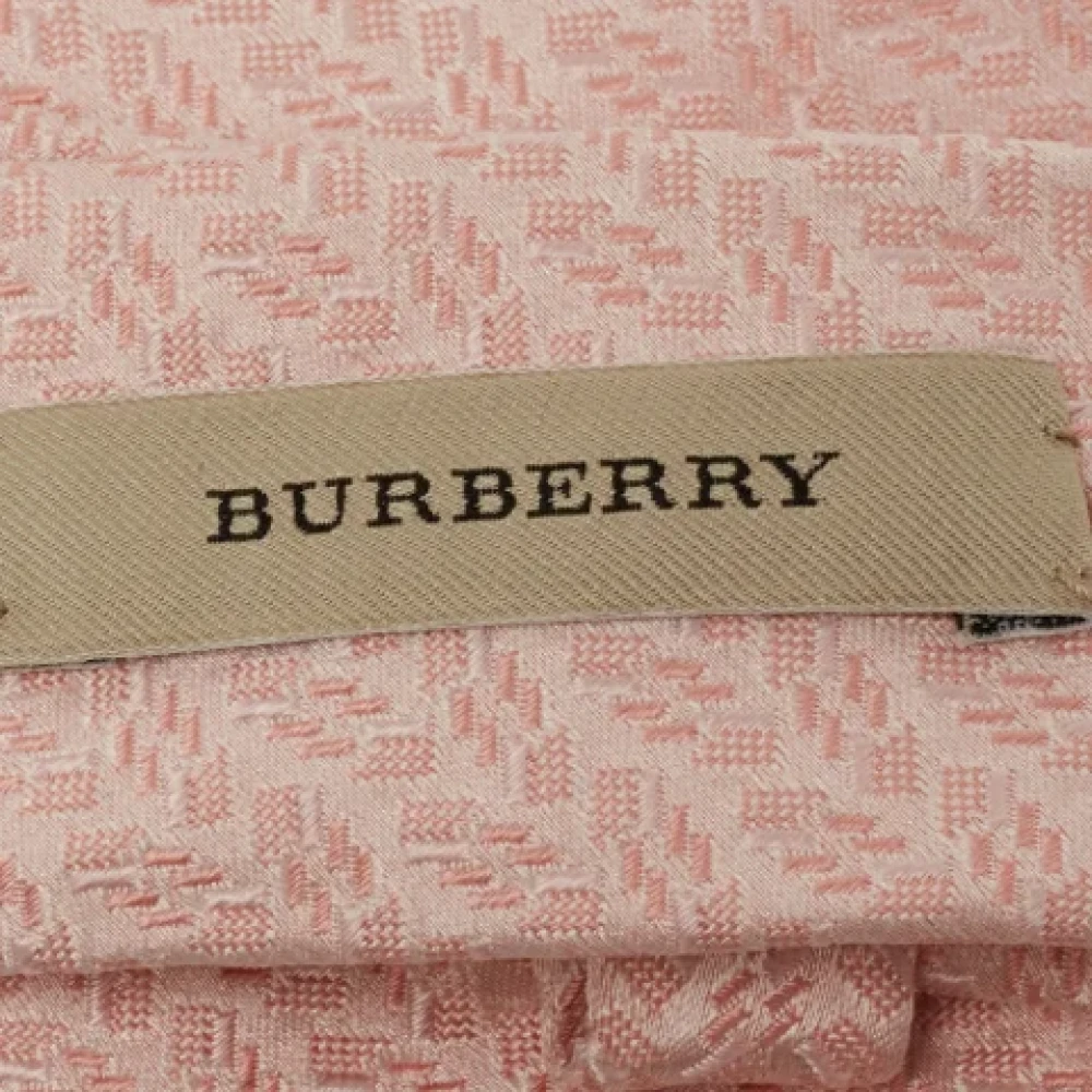 Burberry Vintage Pre-owned Silk home-office Pink Heren