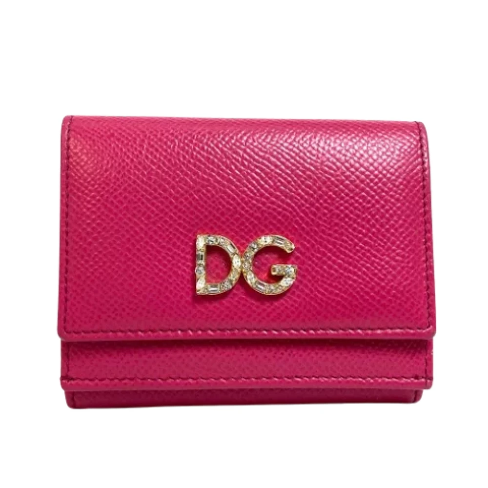 Dolce & Gabbana Pre-owned Leather wallets Pink Dames