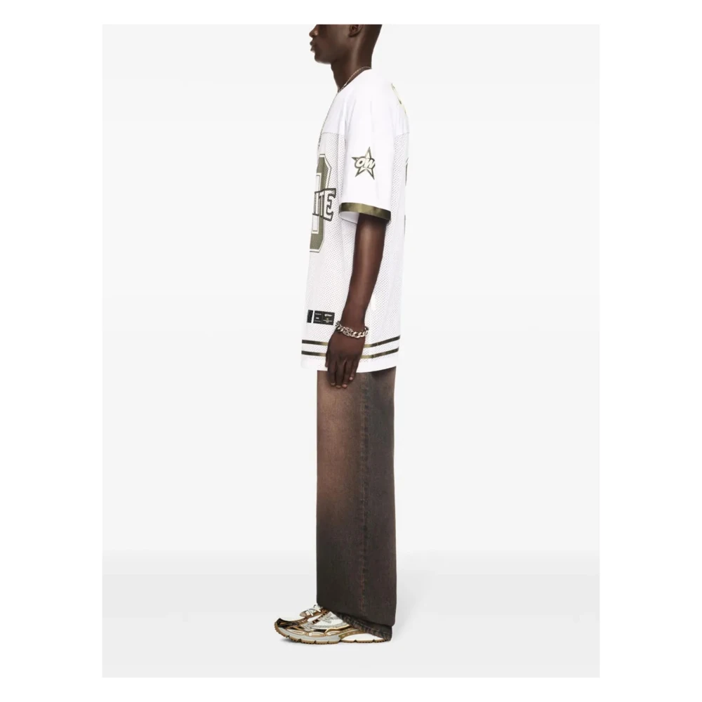 Off White Witte Mesh Voetbalshirt White Heren