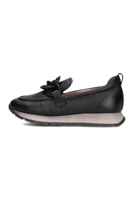 Svarta Läder Slip-Ons